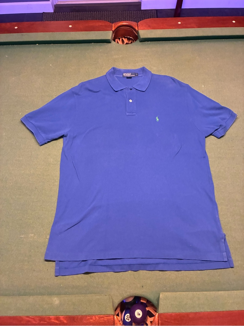 Polo Ralph Lauren Logo Cotton Mesh Polo Pacific Royal Blue Large Men’s